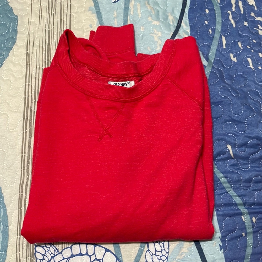 Red crew neck